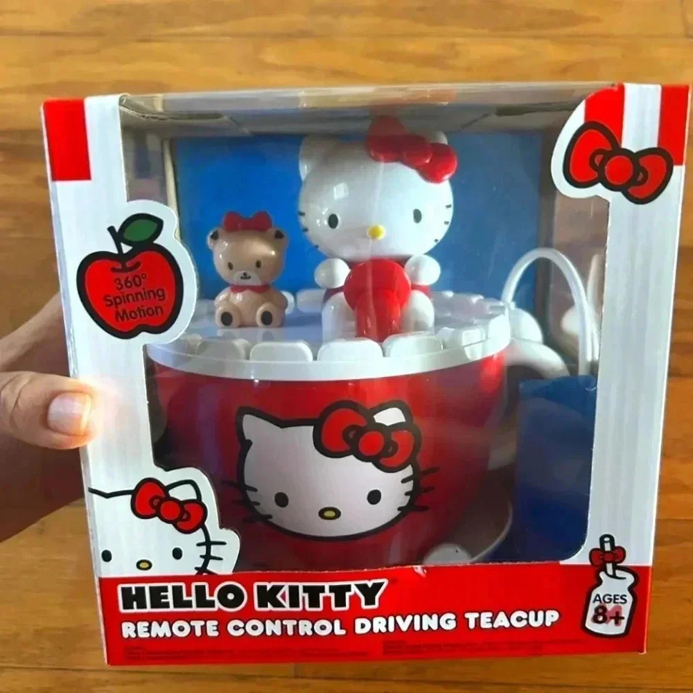 Hello kitty sanrio teacup red white remote control car cute kids girls toy game